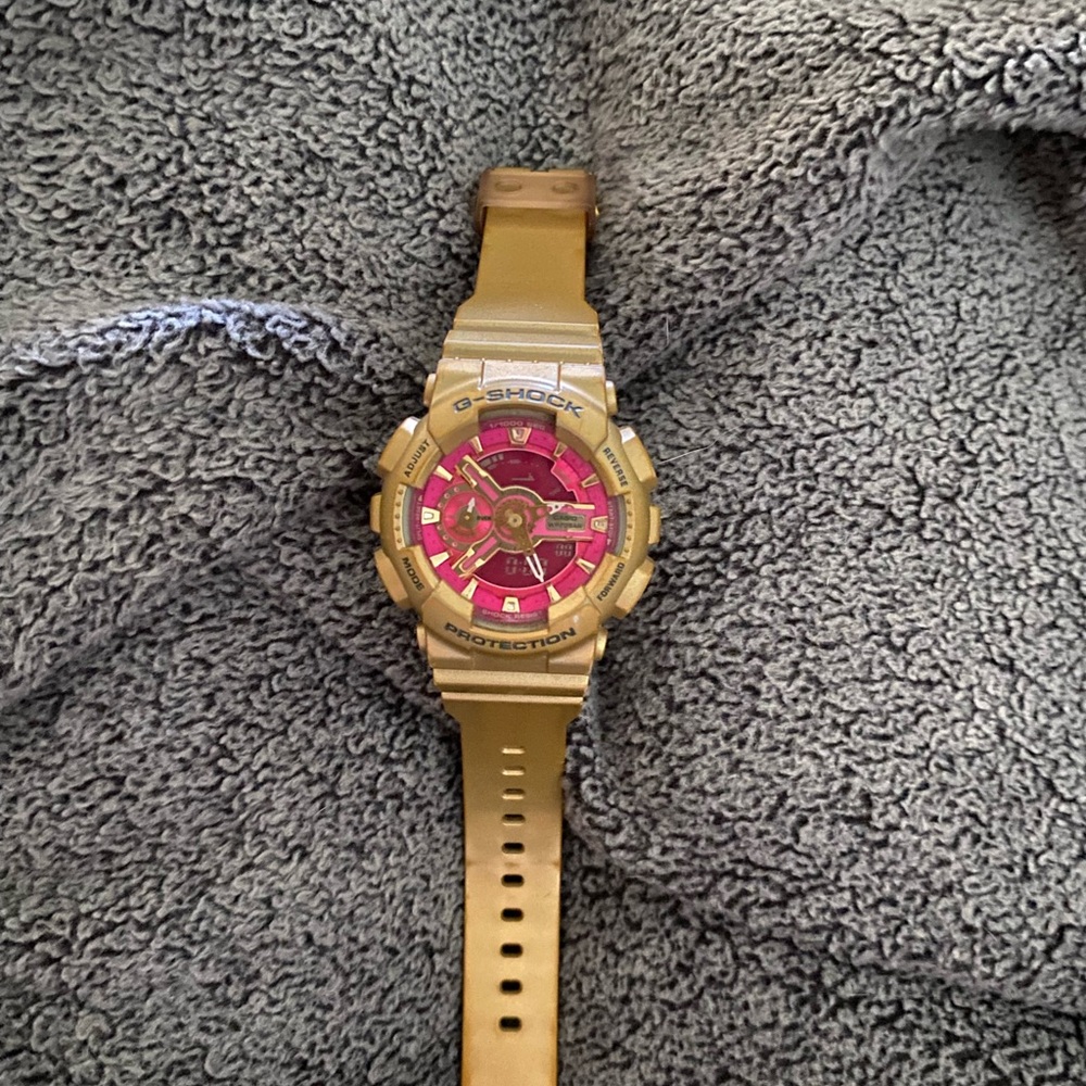 G-Shock Gold and Pink Smartwatch